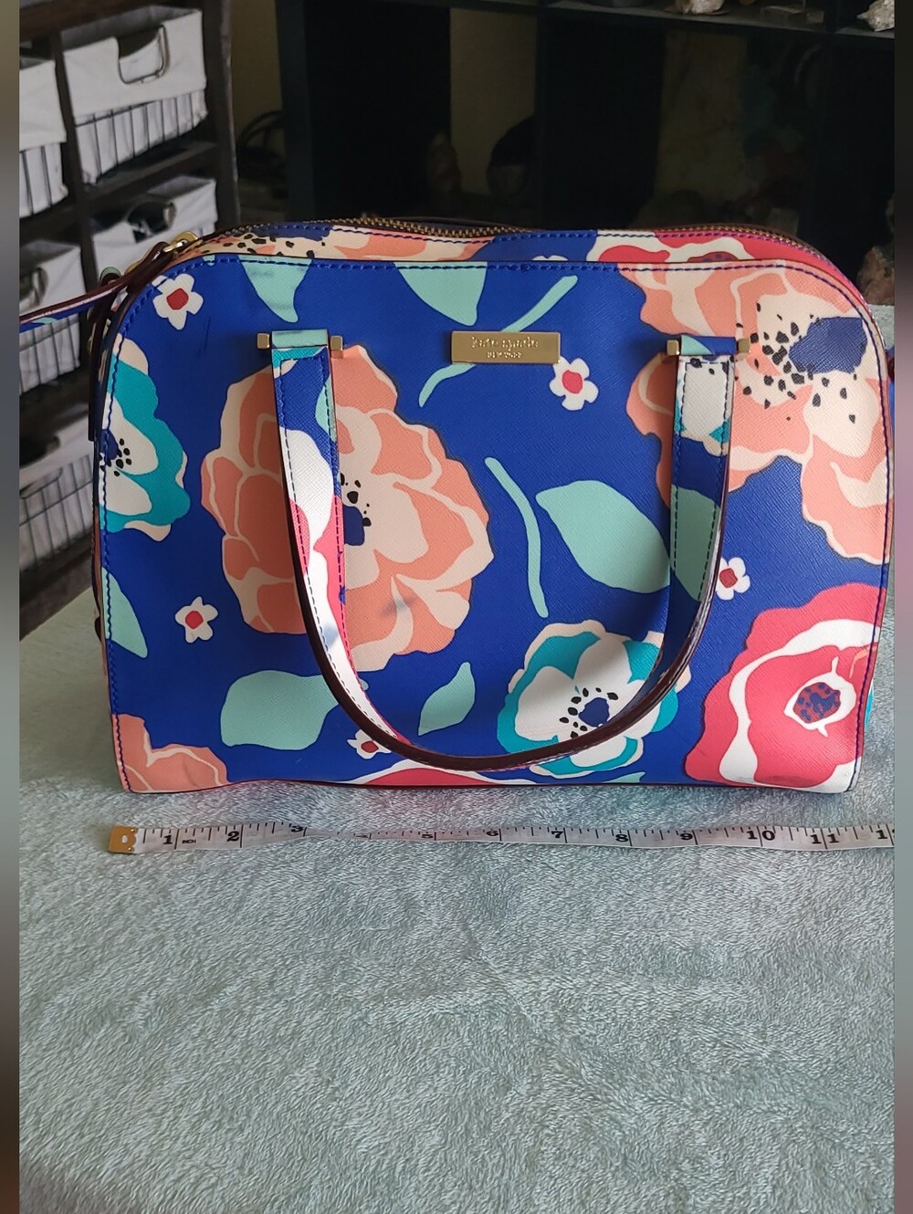 The Kate Spade Newbury Lane Small Felix Cherry Floral Satchel - Picture 11 of 16